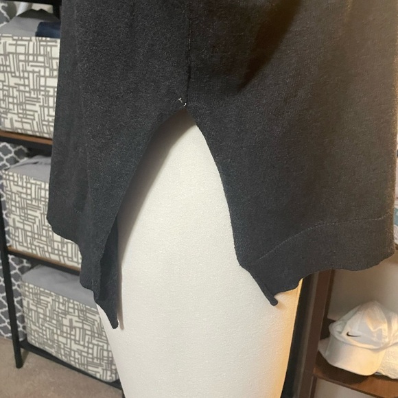 Spiritual Gangster Soft Oversized Gray Cotton sweater with gold thread piping. S - Picture 4 of 13